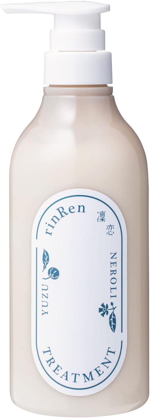 【限定20%OFF】凜恋/rinRen リンレン トリートメント ユズ & ネロリ 480ml 【 ノンシリコン ナチュラル 無添加 天然アロマ 頭皮ケア さらさら 柑橘系 】