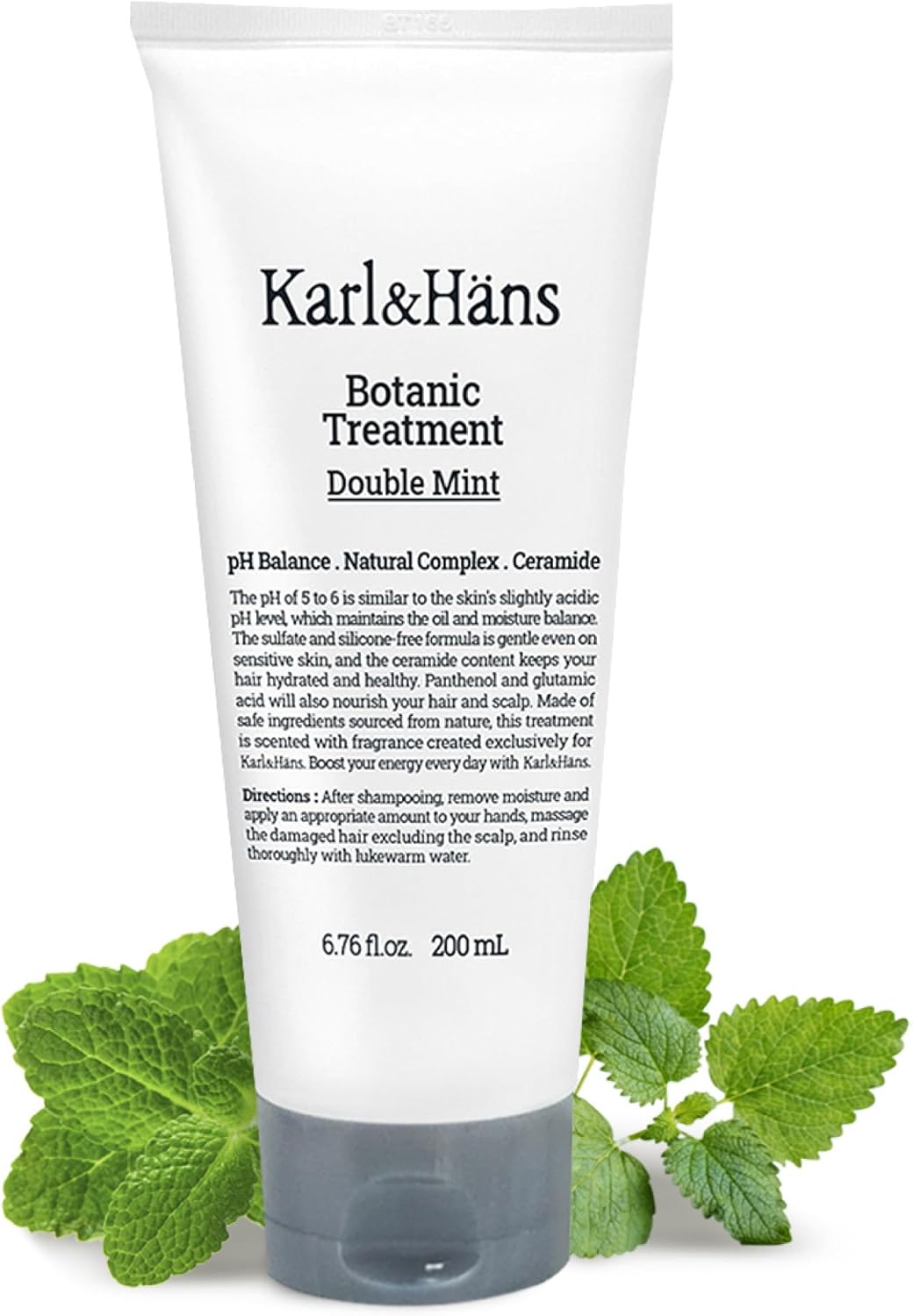 [Karl&Hans] カールアンドハンス ボタニック トリートメント 洗い流す ノンシリコン 弱酸性 保湿 VEGAN認証 (ミント)